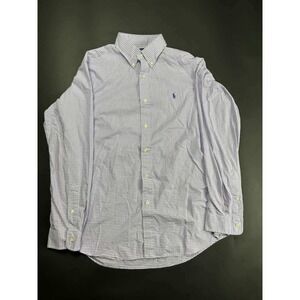 Polo‎ Ralph Lauren Purple Gingham Check Classic Fit Long Sleeve Shirt